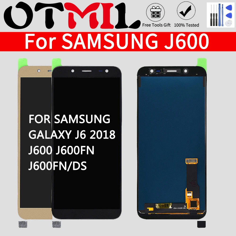 ЖК дисплей 5 6 дюйма для Samsung Galaxy J6 2018 J600 J600F J600FN J600Y и сенсорная стеклянная панель в