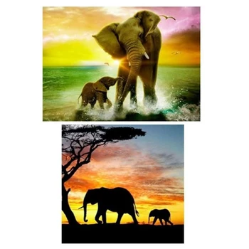 

2Pack DIY 5D Diamond Painting Kits Rhinestone Embroidery Cross Stitch Full Diamond Embroidery Paintings Arts Craft