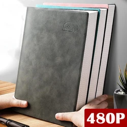 Carnet blanc très épais, 80g/m2, 240 feuilles de carnet de croquis en cuir, carnet de notes A4 pour Journal, Journal quotidien, travail au bureau, papeterie cadeau 