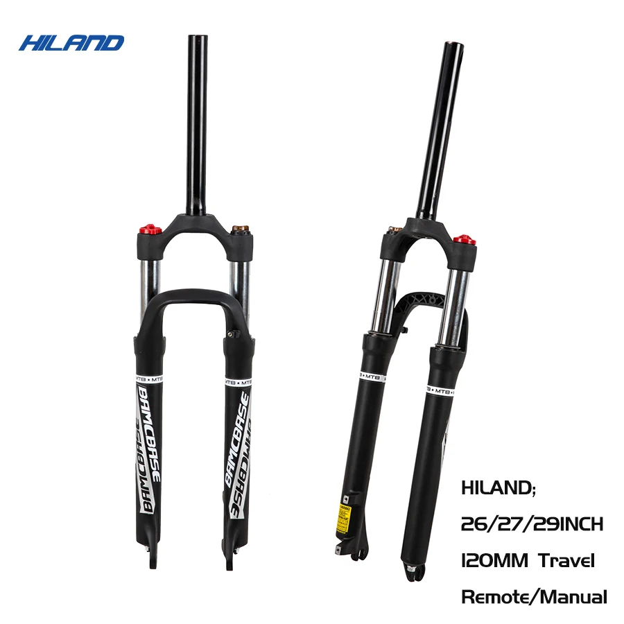 HILAND 26/27/29inch Front Boost Fork Bike Suspension Shock Absorber Air with Rebound Adjustment