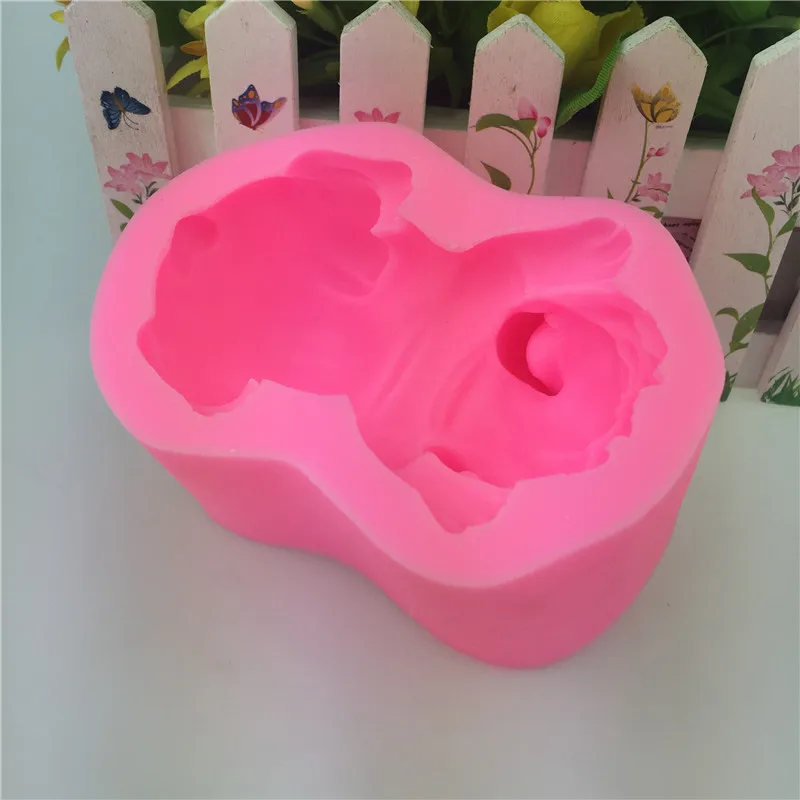 Франция собака Molde Jabon силикона делая форму Moule Savon животных формы 3d мыло формы для торта шоколад для декорирования DIY Инструменты