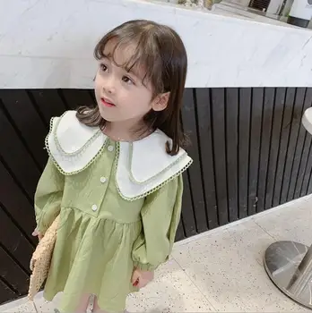 

2020 Korean Style Girls Dress Fashion Cotton Spring Girls Dresses 2-7 Years PY714