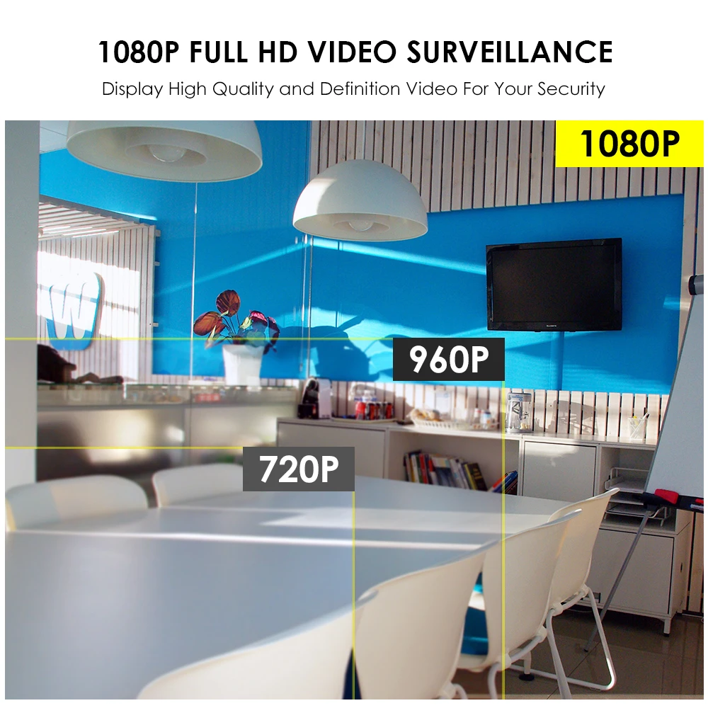 ZOSI 1080P TVI AHD CCTV Водонепроницаемая камера видеонаблюдения для дома аналоговая