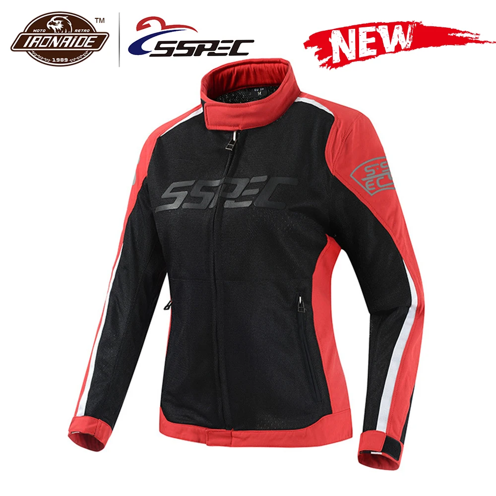 

SSPEC Motorcycle Jacket Women Moto Jacket Motorcycle Motocross Riding Jacket Body Armor Protector Moto Cross Clothing 4 Seacon