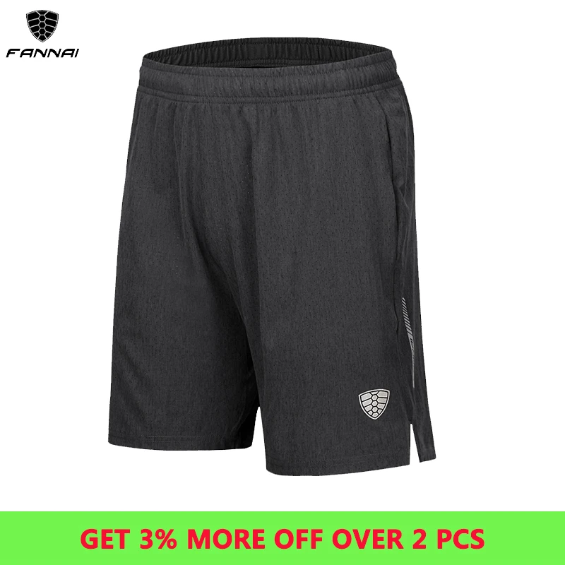 FANNAI Running Shorts Men Training Marathon Quick Dry Fitness Gym Printing Sport Shorts With Pocket Plus Running Shorts Jogger
