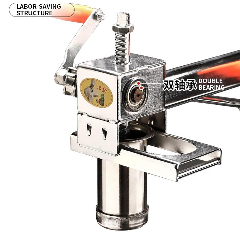Household manual stainless steel noodle pressing machine Portable two-axis noodle making machine 10 kinds of pasta making