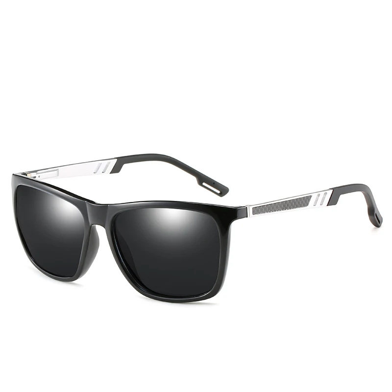 ELITERA фирменный дизайн классические Поляризованные солнцезащитные очки для мужчин вождения Пружинистые дужки солнцезащитные очки UV400 - Цвет линз: silver gray