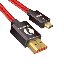 Микро HDMI к HDMI кабель 2,0 3D 4k 1080P Высокоскоростной HDMI кабель адаптер 1 м 2 м 3 м 5 м для HD ТВ PS3 xbox PC камера Micro HDMI кабель