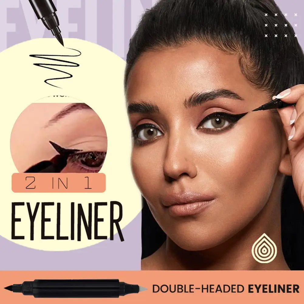 Eyeliner Stamp 2 Double sided Pens Winged Liquid Eyeliner Stamp with