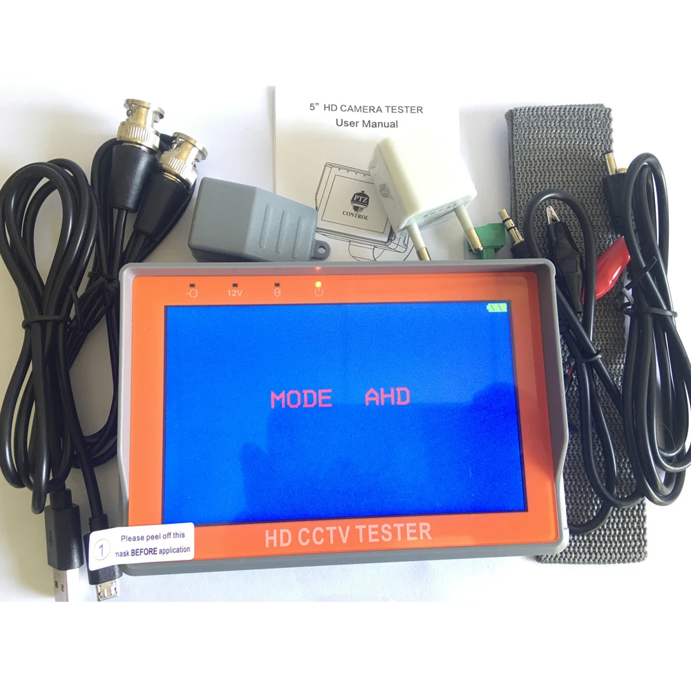 2019 5 Inch Iv5 8mp Cctv Camera Tester Ahd Tester Monitor Tvi Cvi