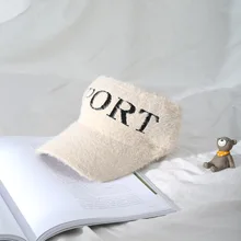 Женские свободные верхние козырьки, зимние шапки с буквенным принтом, кашемировая теплая Бейсболка, модная женская мягкая однотонная уличная шапка