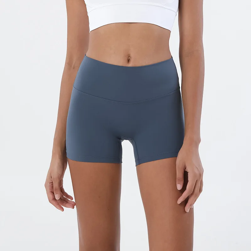 SOISOU Nylon Gym Short Yoga Fitness Women Cycling Shorts Tight Elastic Breathable High Waist Sports Pants No T Lines 13 Colors