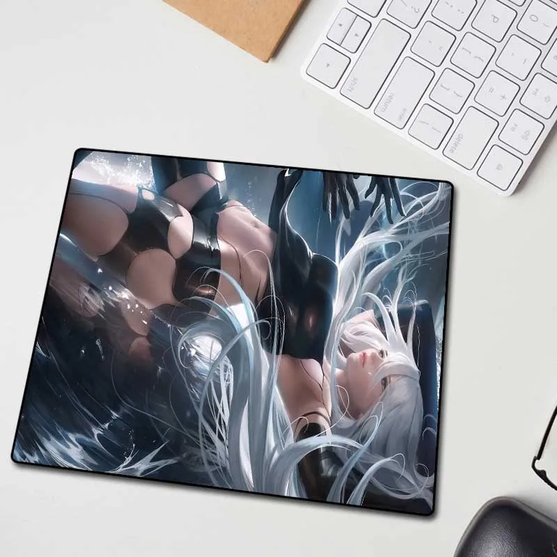  XGZ Anime NieR: Automata Large Mouse Pad Black Lock Edge Custom Computer Desk Mat Rubber Stripe Non