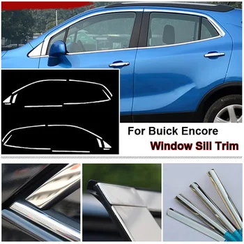 

16pcs For Buick Encore Stainless Steel Chrome Window Sill Belt Trim Windows Molding Trim