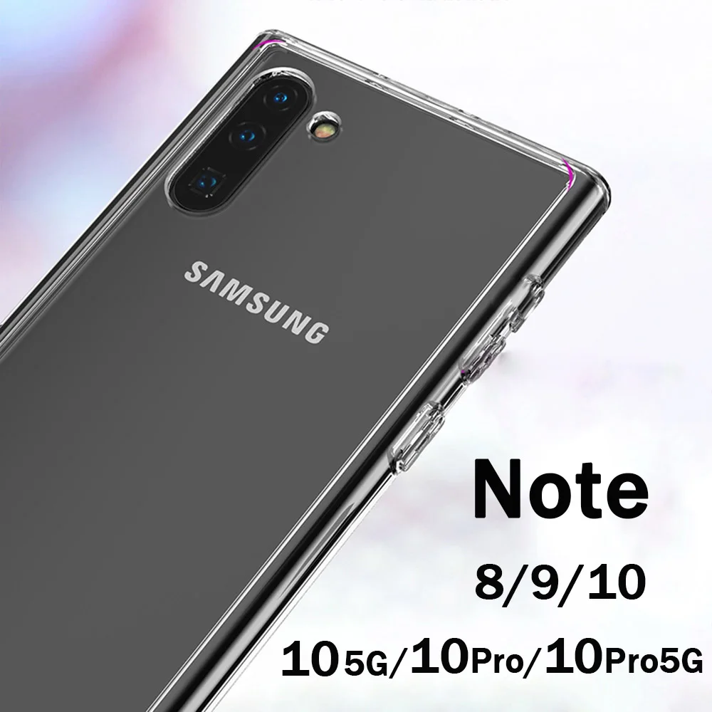 

For Samsung Galaxy Note10 Note8 Note9 Note10pro 5G Note105g clear case N 8 9 10 10pro Note 10+ Pro Phone Cover bumper Fundas