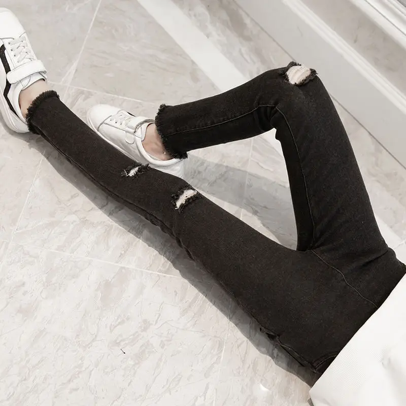 baby girl black ripped jeans