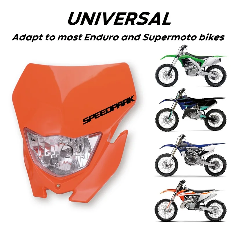 Scrambling мотоцикл гримаса фара KLX Модифицированная гримаса H4 Фары Фара большой абажур поперечная граница Горячая
