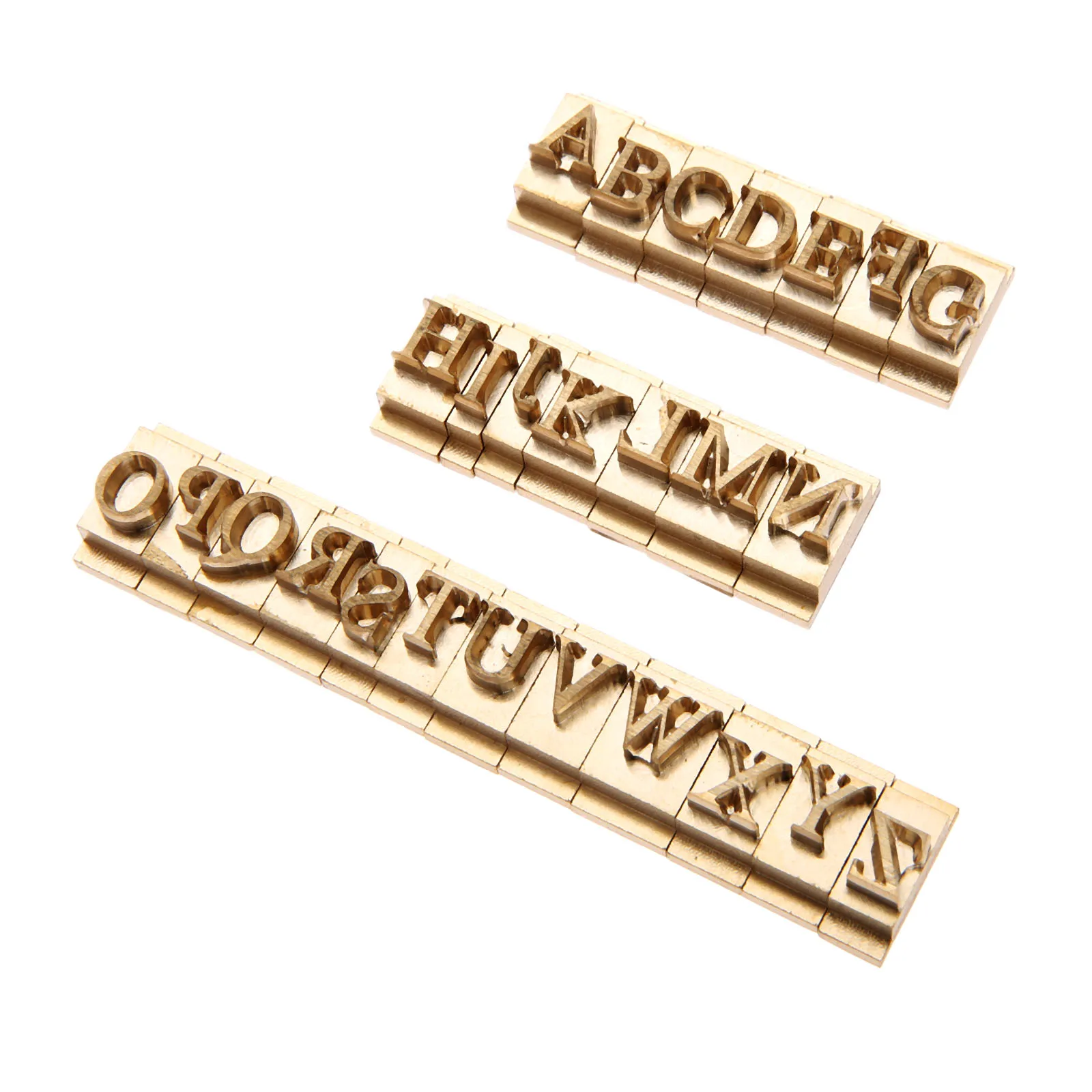 26pcs/set Capital Letters Gold Brass Times New Roman Stamp Molds A-Z Craving Tool Iron Press Stamping Leather Wood Cake Craft