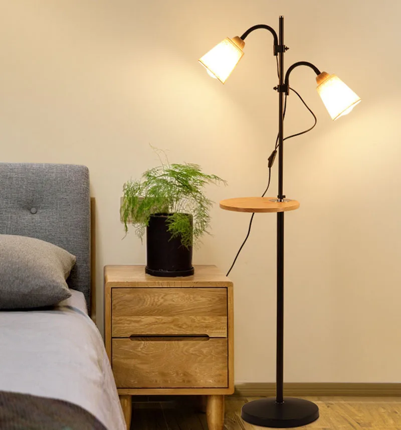 

New Modern Bedroom Stereo Desk Lamp Living Room Sofa Floor Light Study Lighting Fixture Dining Room Cafe Decoration Lighting E27