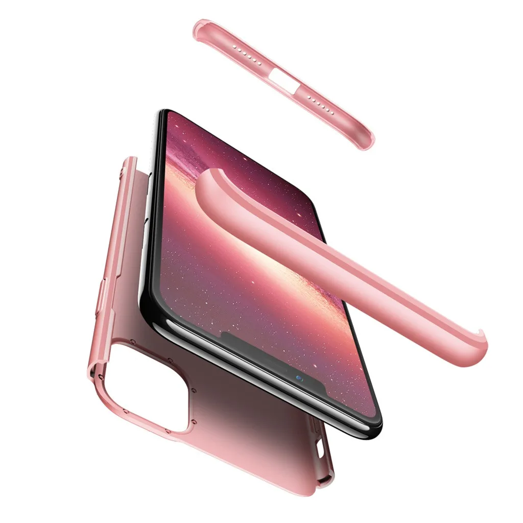 Коричневый Mosunx для Iphone 11 6,1 дюймов чехол-крышка все включено чехол для телефона защищает телефон от повреждений и царапин, ПК/жесткий пластик - Цвет: Коричневый