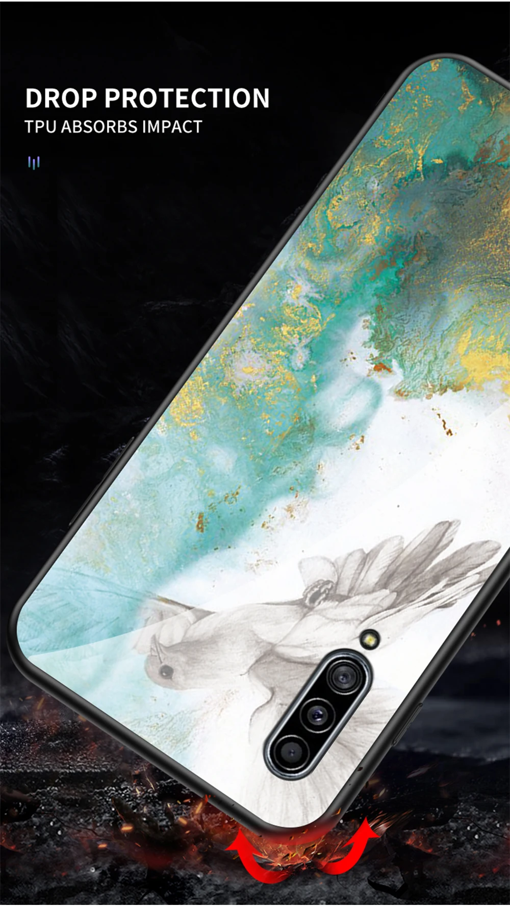 Мрамор закаленное Стекло чехол для samsung Galaxy A90 A80 A70 A60 A50 A40 A30 A20 A10 M40 M30 M20 M10 чехол градиент Защитный чехол