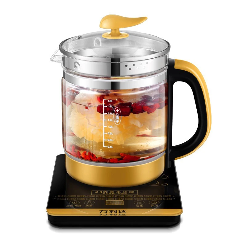 

Multifunction Electric Kettle Mini Glass Health Pot Stew Porridge Slow Cooker Heater Hot Water Heating Insulation Kettle