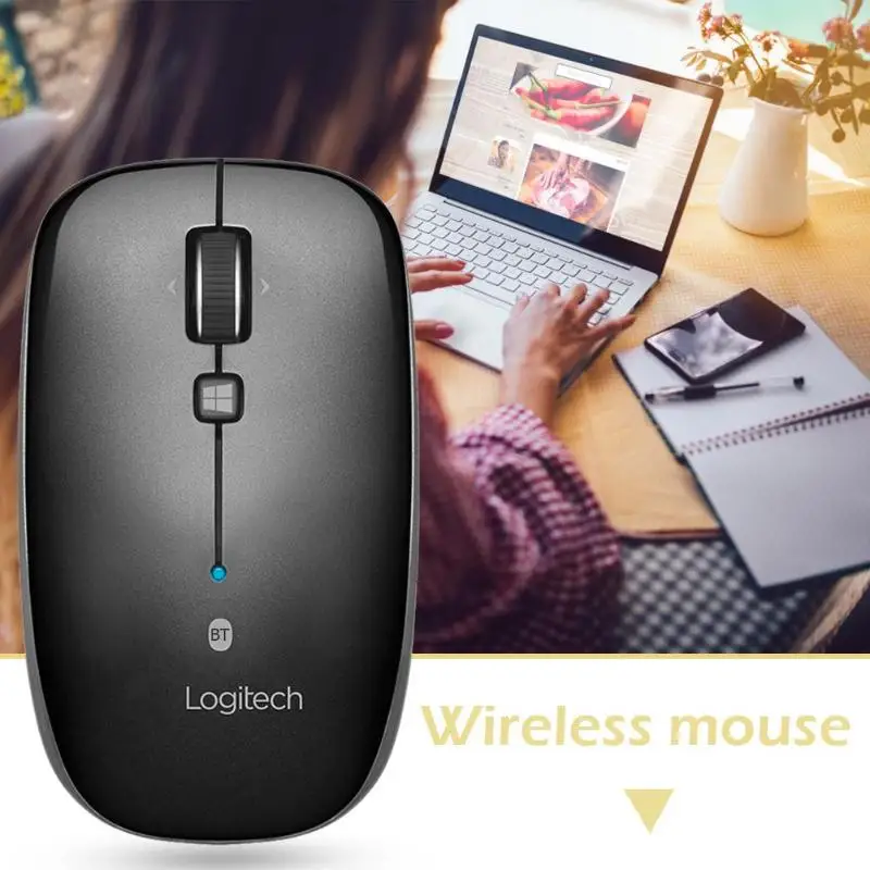 Беспроводная Bluetooth мышь logitech M557, 4 клавиши, 1000 dpi, оптические планшетные мыши, Компьютерные периферийные аксессуары