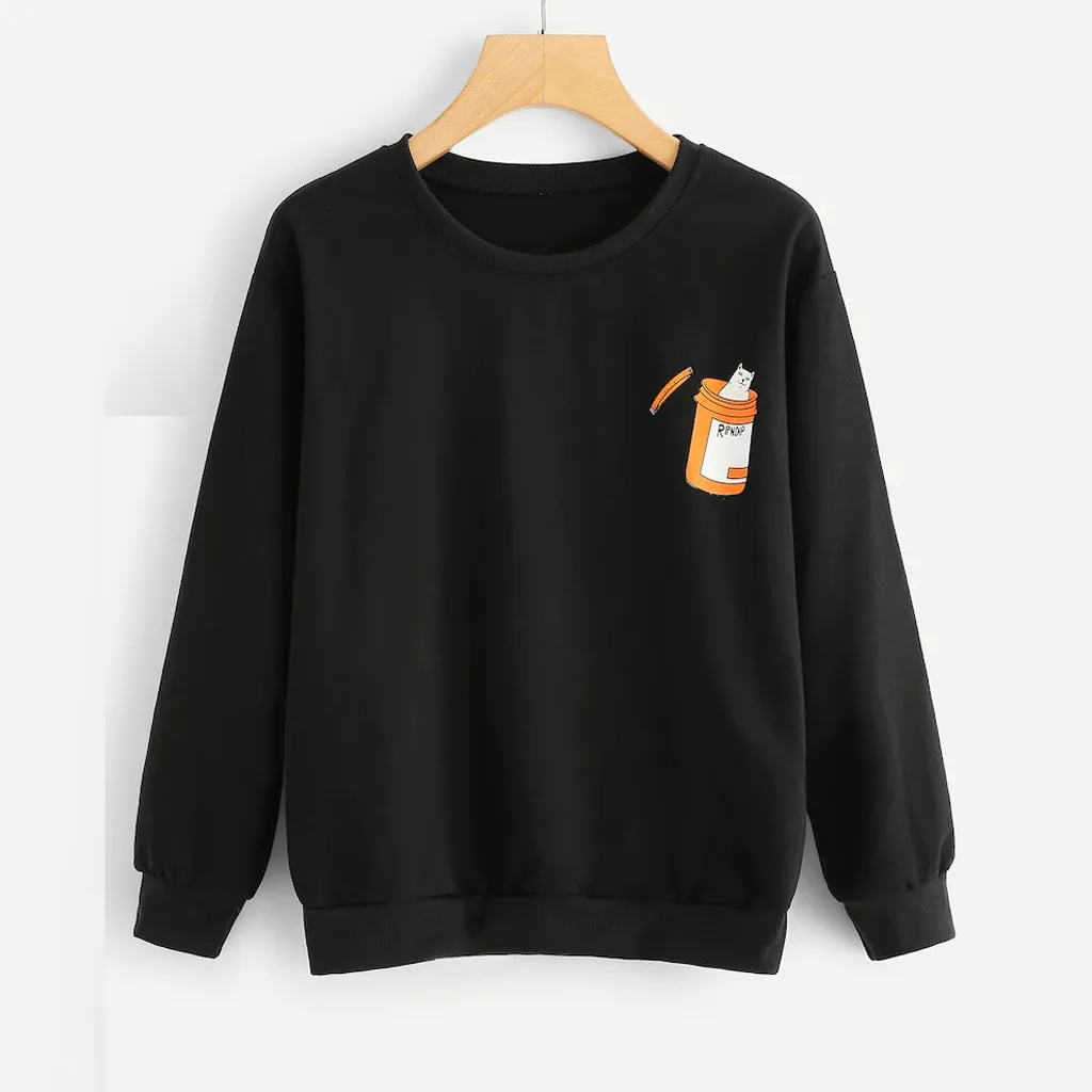 Hoodies Women Autumn 2019 Print Long Sleeve o-neck Harajuku Streetwear Hoodie Hoodies And Sweatshirts Women Pullovers Clothes