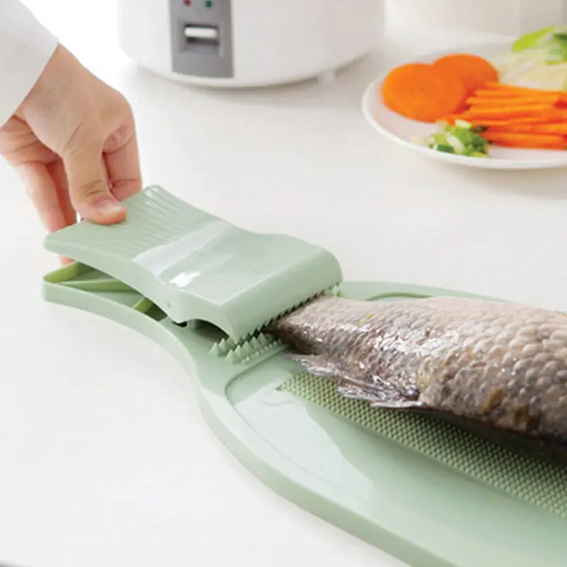 Anti Skid Fish Fixing Cutting Board Kitchen Gadgets Non-slip Plastic Chopping Block with Clip Thicken Fix Plate for Killing Fish