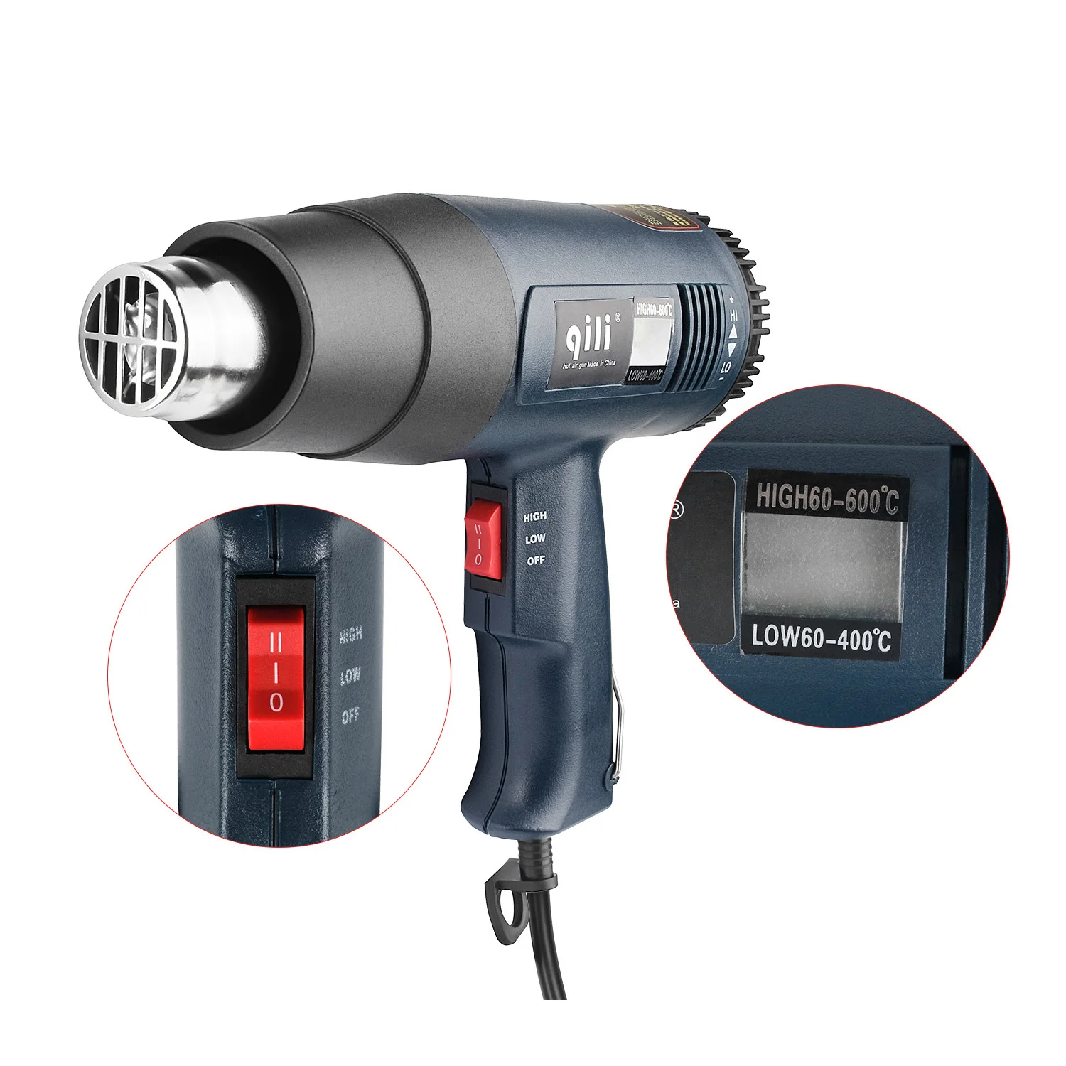 

Heat Gun construction hair dryer With Screen 1800W 220V Electric Hot Air Gun soldering station with a hairdryer thermal blower