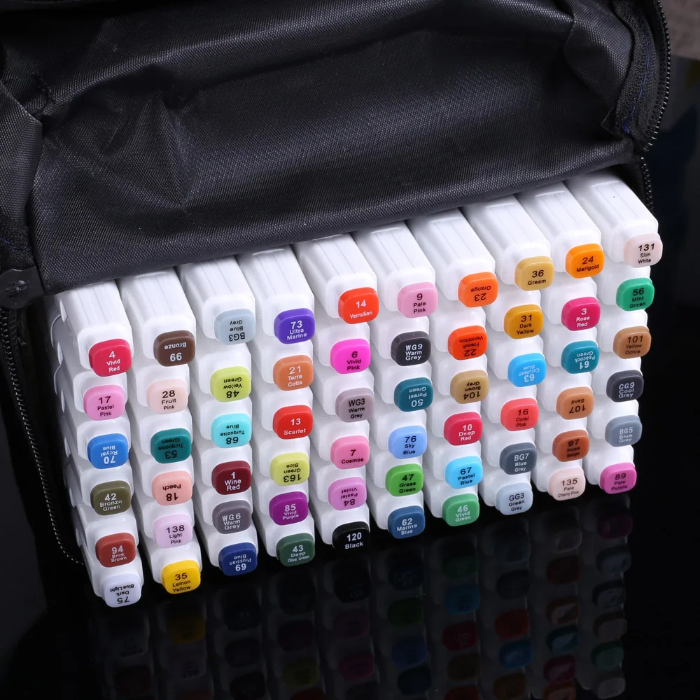 

80 color sets sketch markers brush pens Set Manga colored markers set Dual Head art supplier paint Pen Draw marker for Animation