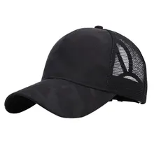 Женская модная камуфляжная сетчатая летняя спортивная солнцезащитная Кепка в стиле хип-хоп с хвостиком для отдыха, бейсболка Snapback, легкая уличная Кепка