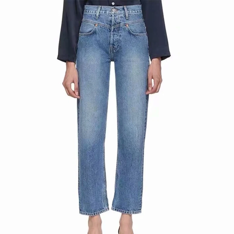 

Women jeans high waist fashion casual wide leg jeans denim and loose comfortable jeans women denim pants