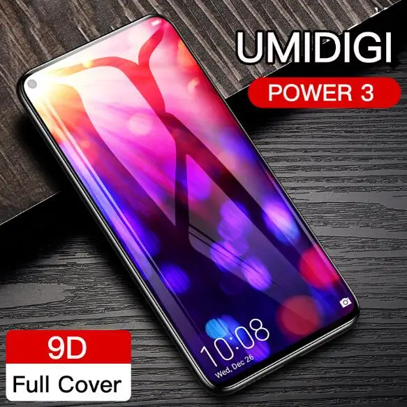 

Tempered Glass for Umidigi Power 3 black Full Cover Protective Glas Screen Protector for UMIDIGI POWER 3