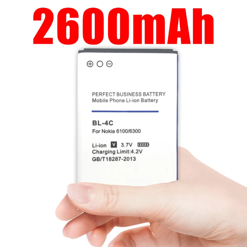 2600 мАч литий-ионная Расширенная BL-4C BL4C сотовый телефон Батарея Nokia 6100 6125 6136 6170 6300 7705 7200 7270 8208 BL 4C батареи