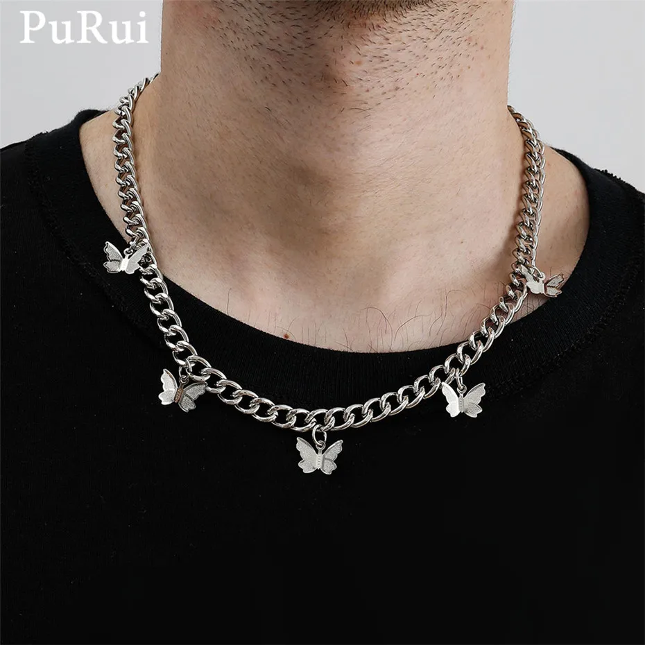 Cuban Chain Butterfly Necklace for 