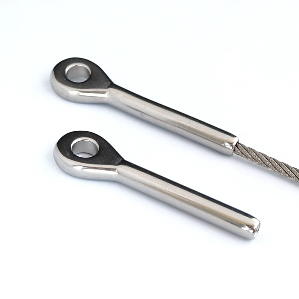 5mm Eye Terminal SS 316 Swage TerminaL Wire Rop Cable End Railing