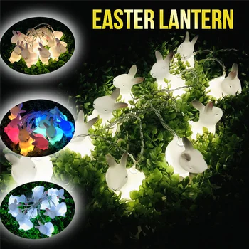 

Easter Rabbit String Lights Home Decorative 10 LED LED Easter Bunny Strings Patio Room Window Decoration Party Pendant 2020