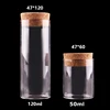 1pcs 60ml 120ml 200ml 230ml 250ml Glass Test Tube with Cork Stopper Bottles Jars Vials Container DIY Craft Bottles 4