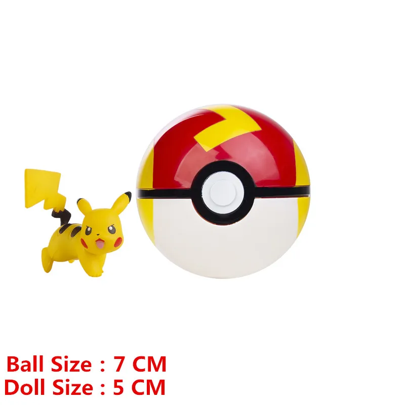 mecha godzilla toy Pokemon Pokeball With Cartoons Movie Anime Figure Pikachu Charmander Eevee Squirtle Vulpix Quality Pet Action Model Toys Gifts goku toys