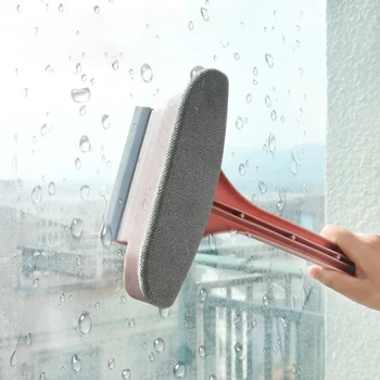 

1pcs 2 IN 1 PP/Flannelette Dust Cleaning Brush Washing Window Supplies 2Colors Long Handle Portable Clean Tools Removable