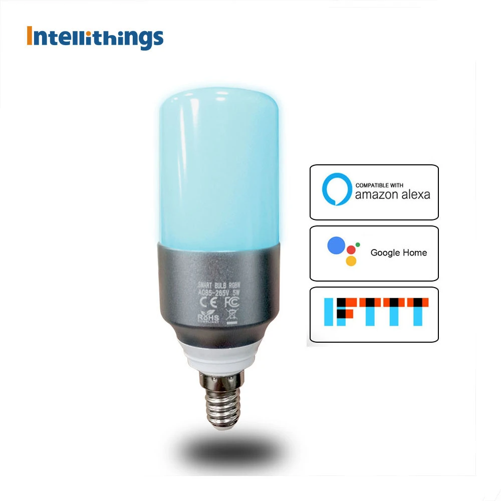 E14 LED Smart Candle Light Bulb WiFi App Control Amazon Alexa Google Home
