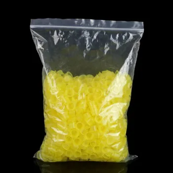 

100PCS Plastic Tattoo Ink Cap Cups Supply Small Size Tattoo Accesories Yellow Wholesale 12X8X9 mm Wholesale