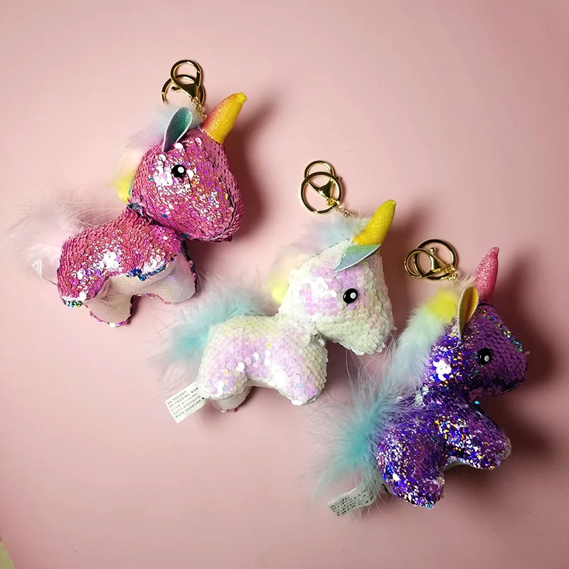 

3 Colors Sequin Unicorn Plush Doll Toys For Girl Plush Toys Stuffed Animals Glitter Unicorn Stitch