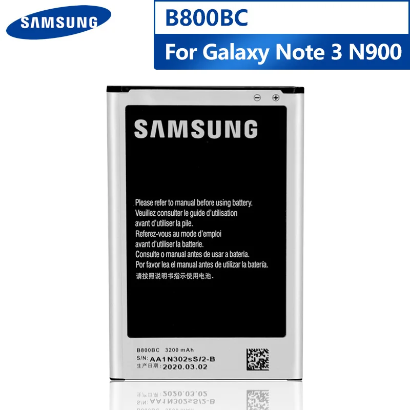 Оригинальный сменный аккумулятор B800BC для Samsung GALAXY NOTE 3 N9006 N9005 N900 N9009 N9008 N9002 B800BE с NFC