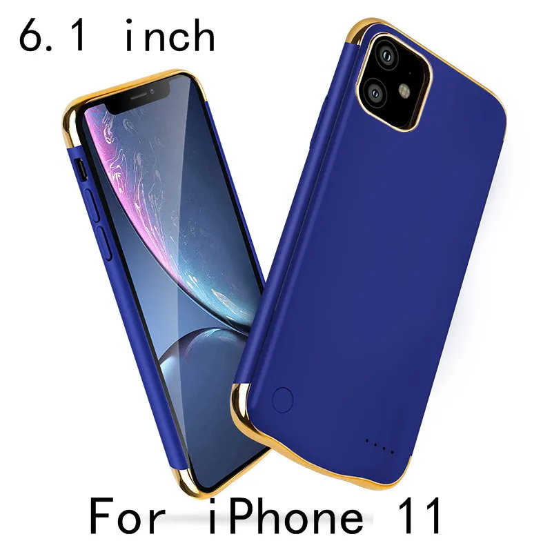 Для iPhone 11 тонкий ударопрочный чехол для зарядного устройства для iPhone 11 Pro Max перезаряжаемый чехол для зарядного устройства - Цвет: i11-Blue