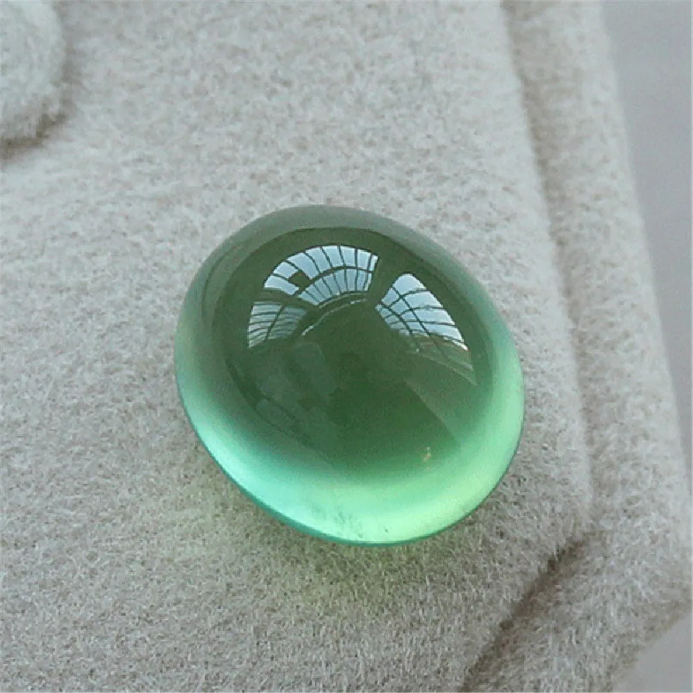 

5 Carat Natural Prehnite Bare Stone Smooth Oval Ring Face 9*11MM