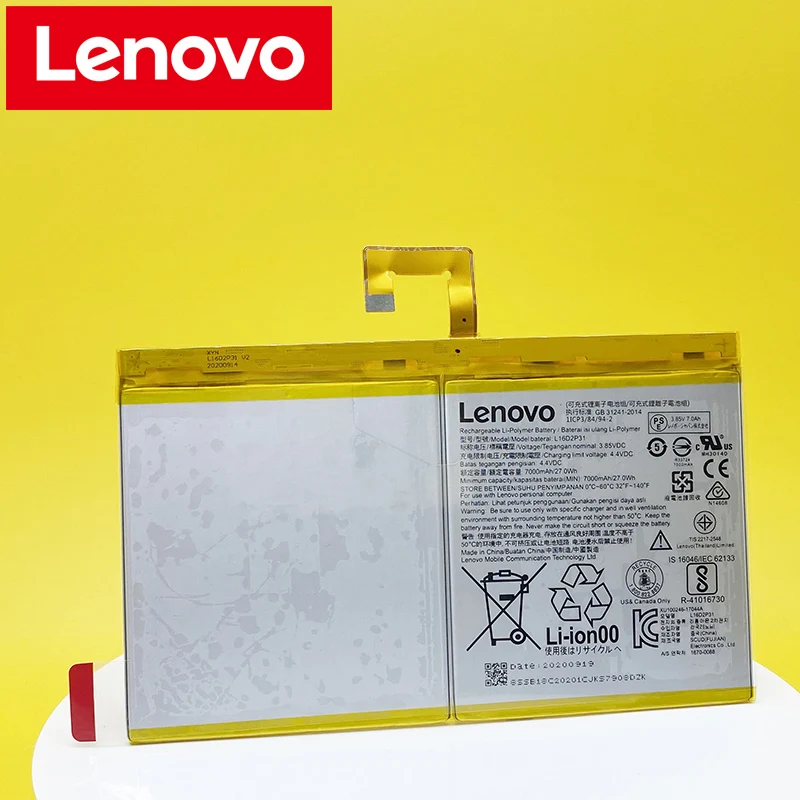 Lenovo TAB4 плюс TB X704F X304L X304F X704L X504F X504L оригинальный 7000 мА/ч L16D2P31 батарея Новейшее