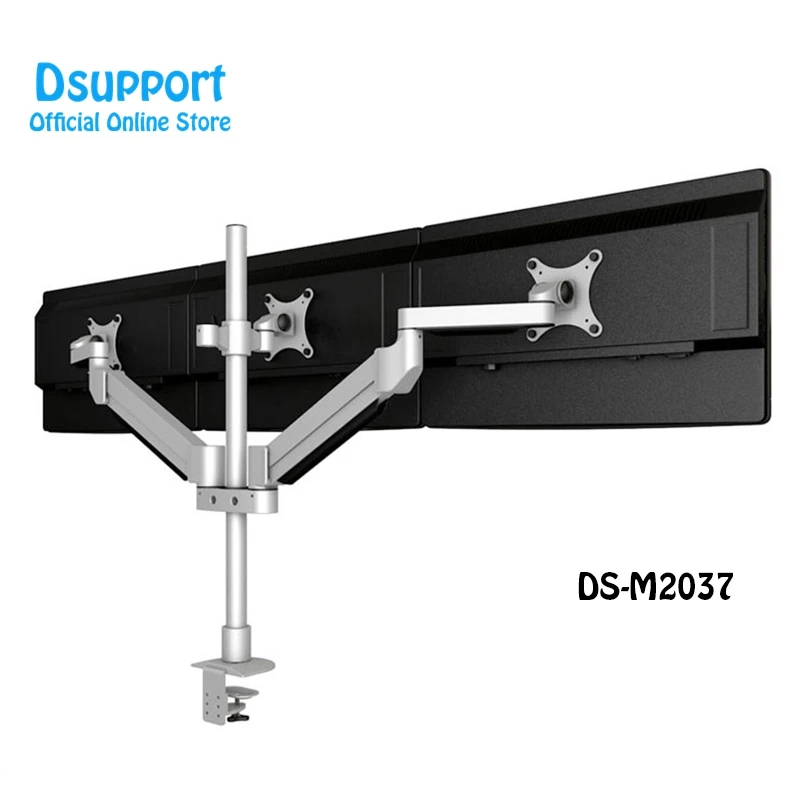 Desktop Triple Monitor Holder Support Aluminum