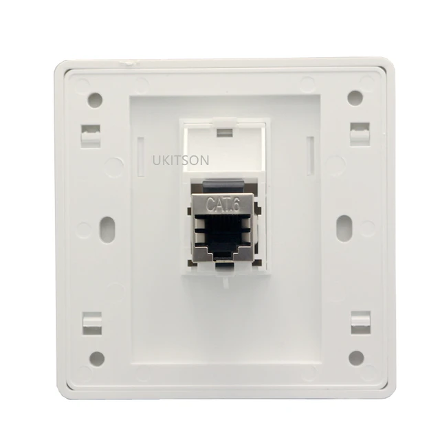 1-портовый экран CAT6 RJ45 Сетевая настенная панель Экранированная розетка CAT.6 Интернет-удлинитель Лицевая панель Розетка локальной сети 2